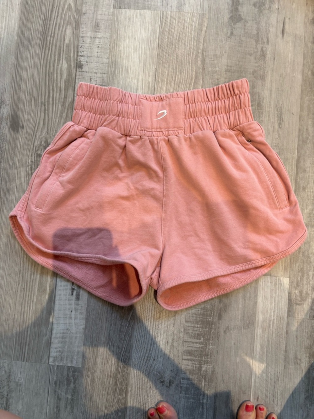 BOXRAW KALIESHA High Waisted Dusty Pink Athletic Shorts